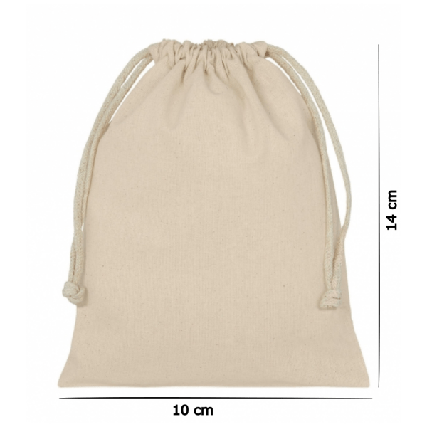 Bombažna vrečka – naravna, bež vrečka za darila in DIY projekte